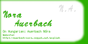 nora auerbach business card