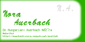 nora auerbach business card